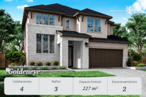 Fachada del modelo Goldeneye en Woodson’s Reserve 