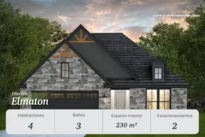 Casa modelo Elmaton en Ellerden, residencia con 4 recámaras en Tomball, Texas. 