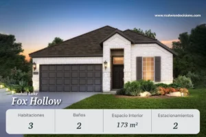 La Fox Hollow en Rosehill Lake Magnolia cuenta con 3 habitaciones, 2 baños y 173 m². Diseño elegante en una comunidad con amenidades en Houston Texas.