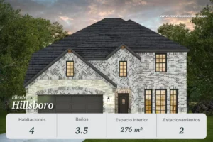 Casa modelo Hillsboro en Ellerden, 4 habitaciones y 3.5 baños en una comunidad exclusiva de Texas 