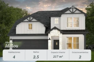 Casa modelo Idalou en Ellerden, 4 habitaciones y 2.5 baños en comunidad familiar de Tomball 