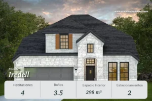 Casa modelo Iredell en Ellerden, 4 habitaciones y 3.5 baños en comunidad de lujo en Texas 