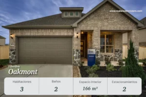 Casa Oakmont en Ellerden, comunidad en Texas, 3 habitaciones y 2 baños. Casas en Tomball, bienes raíces en Houston. 