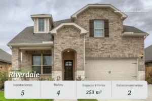 Casa Riverdale en Ellerden, comunidad en Texas, 5 habitaciones y 4 baños. Casas en Tomball y bienes raíces en Houston. 