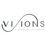 Logo oficial de Visions at Brickell Station, un proyecto de condominios de lujo en Miami.