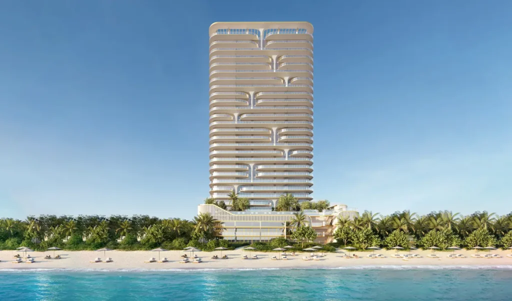 Waldorf Astoria Residences Pompano Beach torre frente al mar con playa privada y arquitectura moderna, Condos de lujo en Pompano Beach