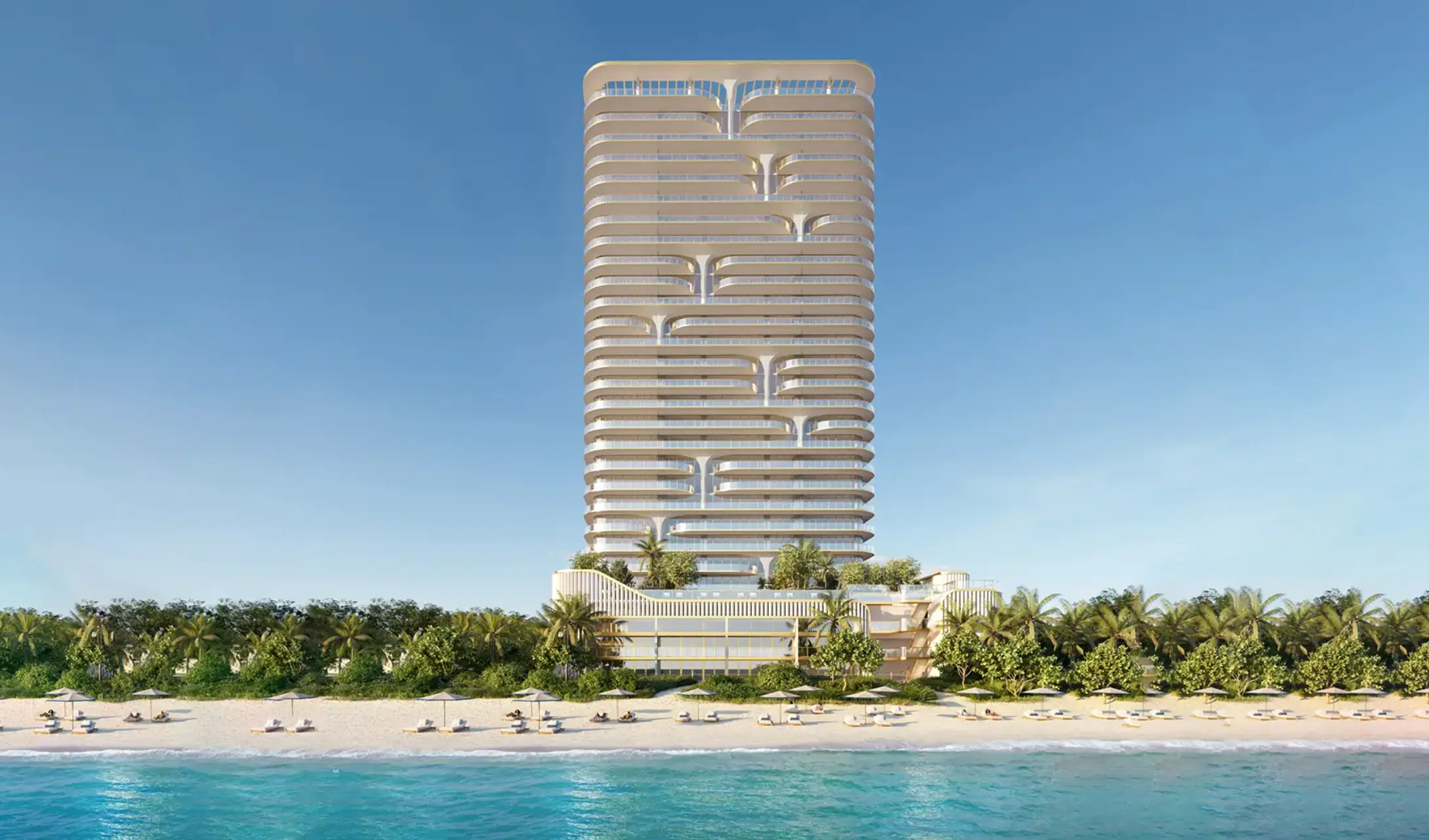 Waldorf Astoria Residences Pompano Beach torre frente al mar con playa privada y arquitectura moderna, Condos de lujo en Pompano Beach