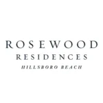 Logo oficial de Rosewood Residences Hillsboro Beach, branded residences de lujo frente al mar en Florida.